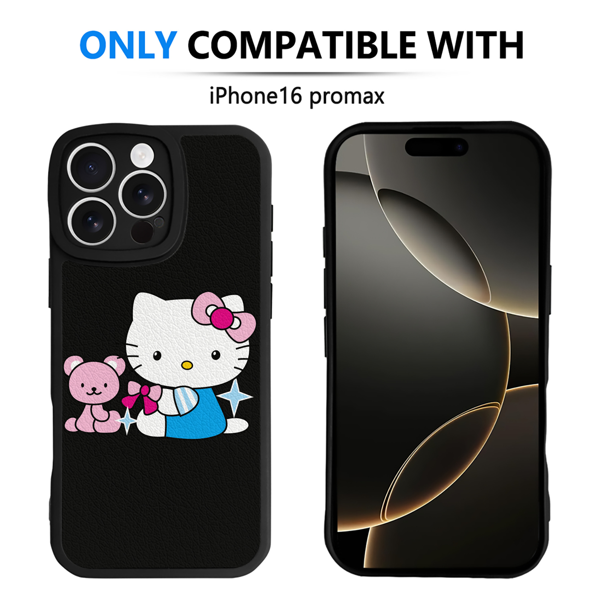 （画像用） Hello Kitty ハローキティ 【iPhone 16シリーズ対応】シリコンスマホケース（レザー調） 材質：シリコン